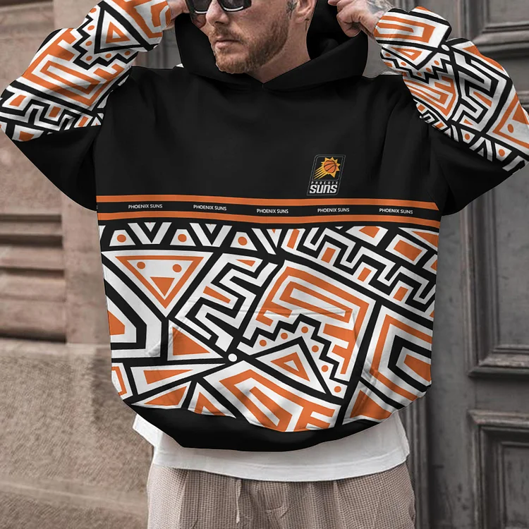 Phoenix Suns Printed Hooded Pocket Pullover Hoodie