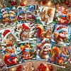 12Pcs Diamond Painting Squirrel Greeting Card Set with Envelope
