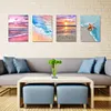 4Pack Seaside View-Full Round Diamond Painting(30x40cm)