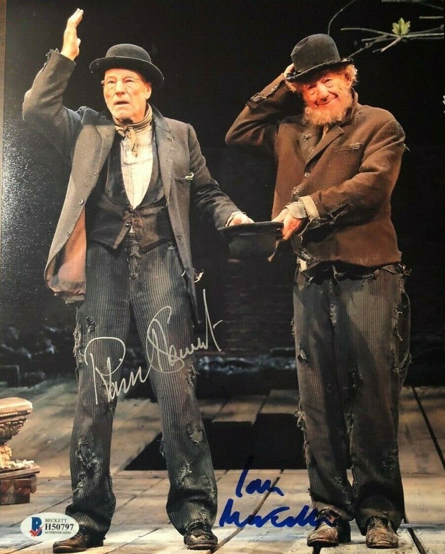 Patrick Stewart Ian McKellen signed autographed 8x10 Photo Poster painting Waiting for Godot COA