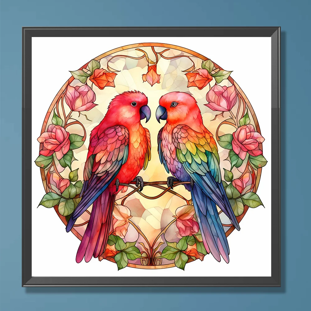 Full Round Diamond Painting 30*30cm - Love For Birds