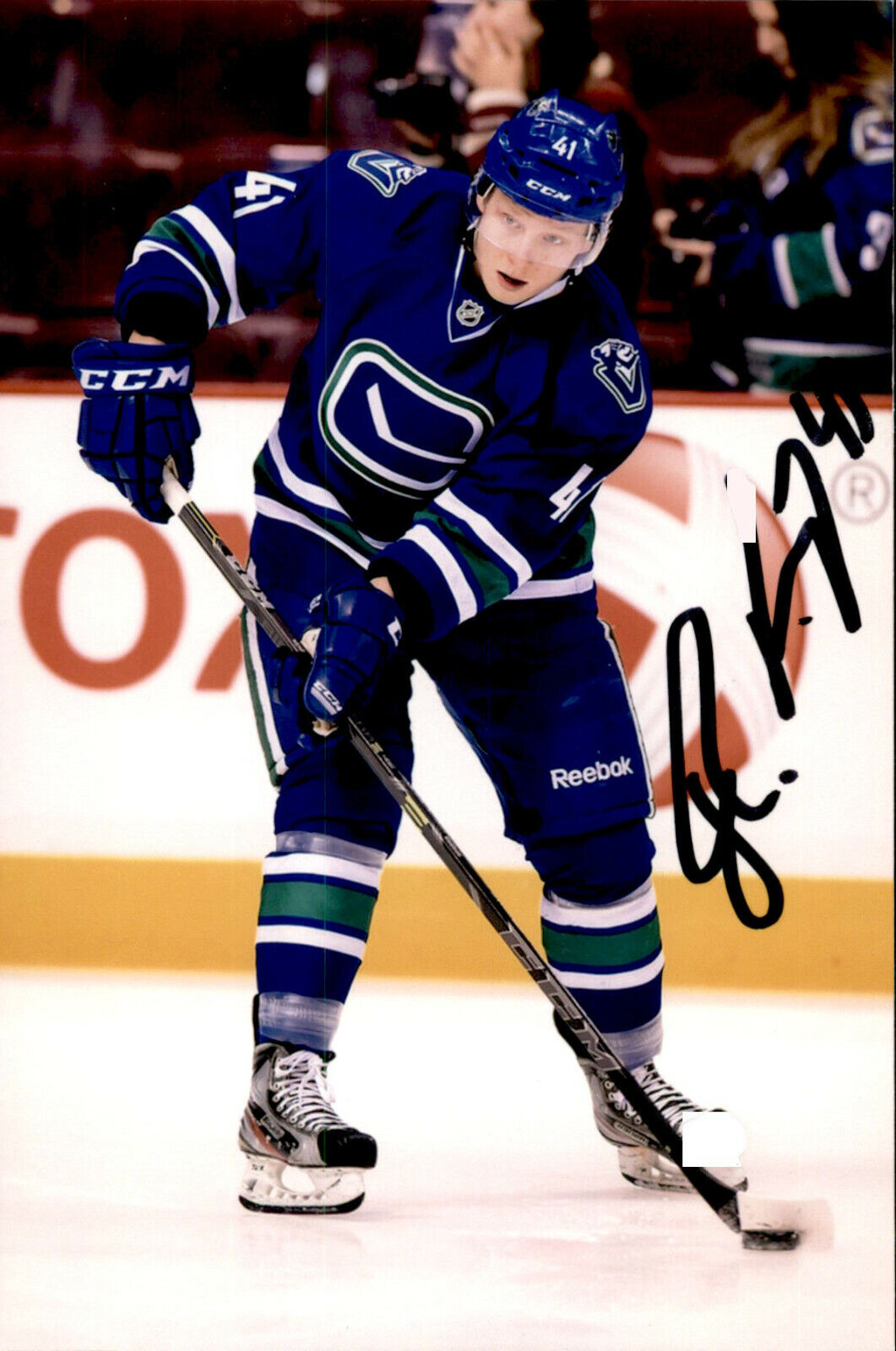 Ronalds Kenins SIGNED 4x6 Photo Poster painting VANCOUVER CANUCKS