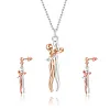 💕Collier pendentif et boucles d'oreilles pour couple &eacute;treignant