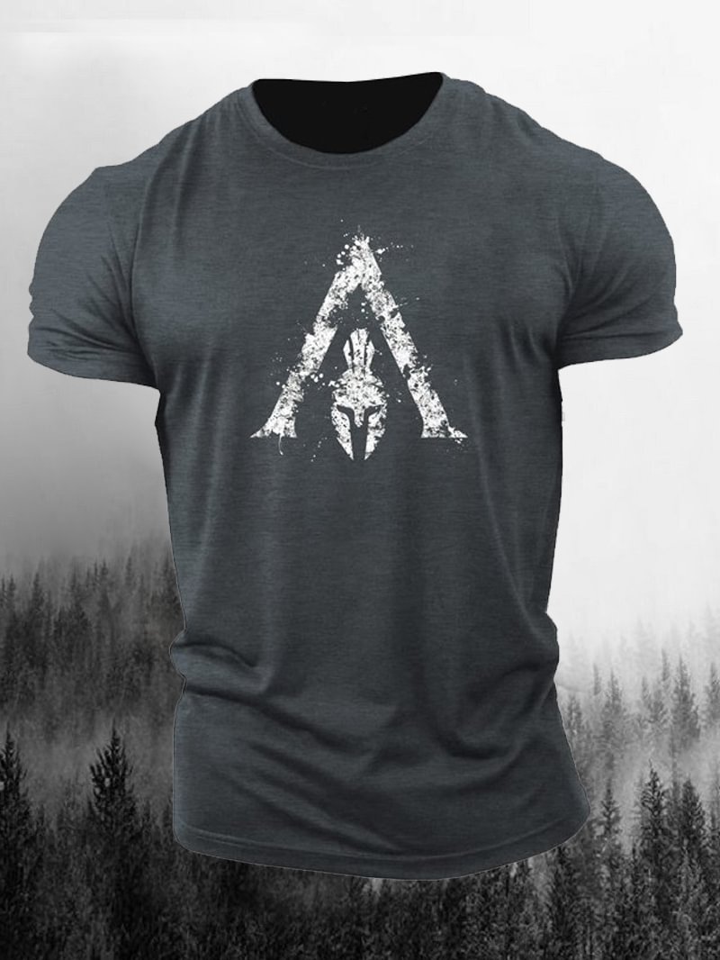Helmet Logo Printed Men's T-Shirt in  mildstyles