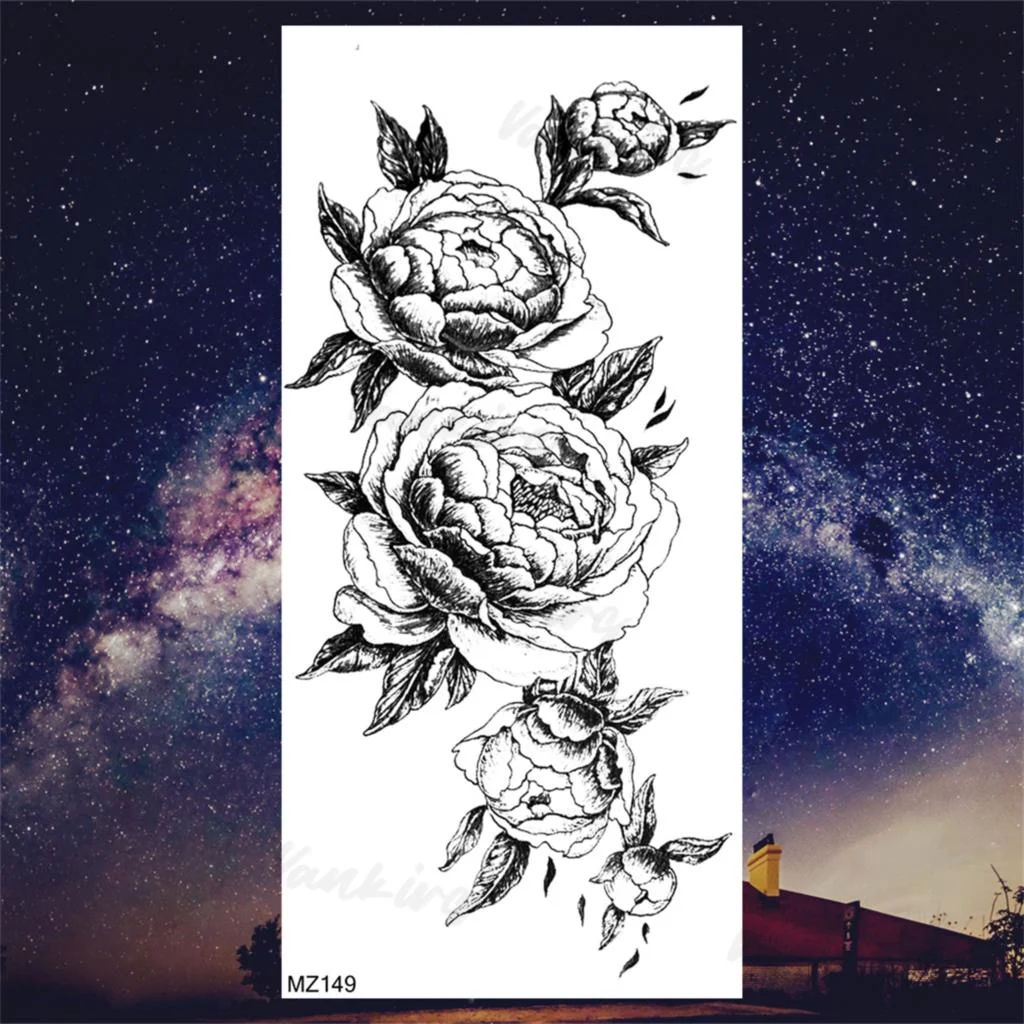 Sdrawing Lion Knight Temporary Tattoos For Men Adults Realistic Tiger Skeleton Fake Tattoo Sticker Arm Water Transfer Tatoos 3D