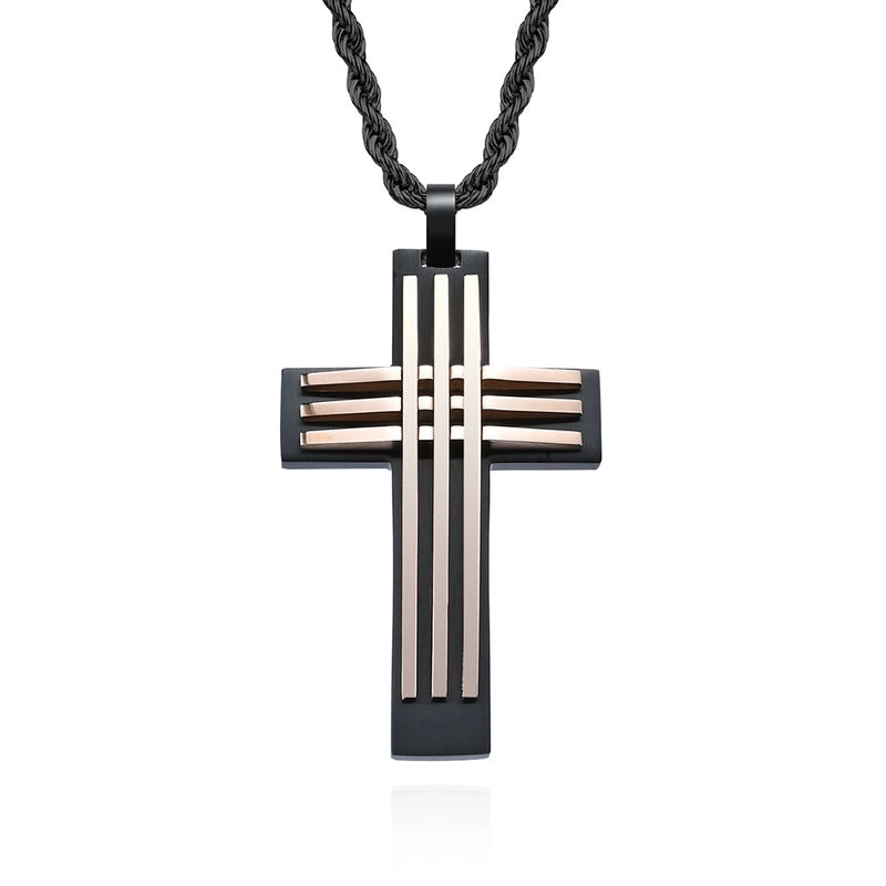 Basic Modern Style Classic Style Geometric Cross 304 Stainless Steel Plating Unisex Pendant Necklace