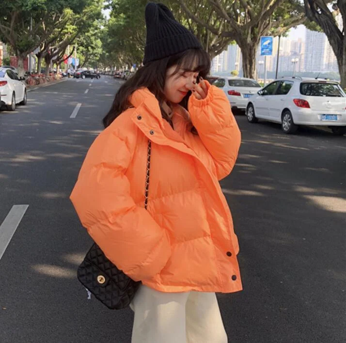 2020 New -20?Winter Warm Jacket Women Thick Solid Parka Cotton Padded Parka Coat Loose Glossy Warm Outwear