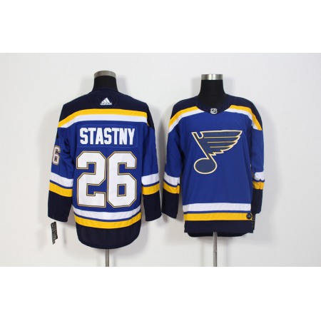Men's  St. Louis Blues #26 Paul Stastny Blue Stitched NHL Jersey