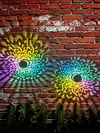 Solar Fence Lights Mandala Theme Waterproof Metal Solar Powered Deck Step Stair Lights for Garden Post Patio Decor Gifts for Women Mom