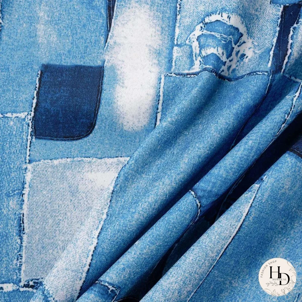 Grey Black Casual Print Patchwork O Neck Short Sleeve Two Pieces