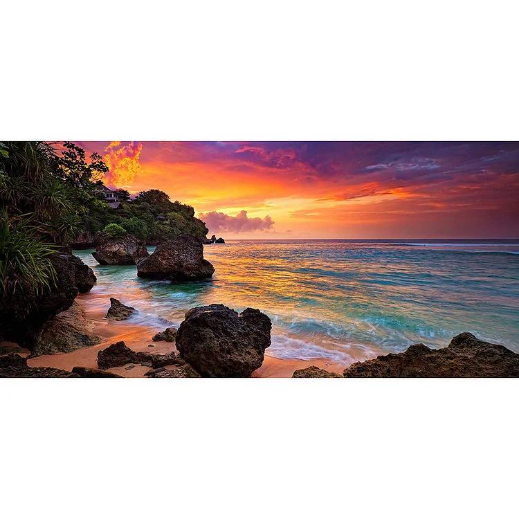 Seaside Sunset - Painting By Numbers(80*40cm)