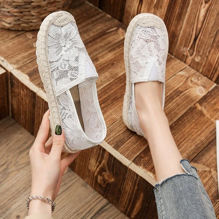 Graduation Gifts  2022 Summer Breathable Women's Canvas Shoes Fashion Slip On Lazy Ladies Loafers Flats Shoes Women New Casual Women's Shoes