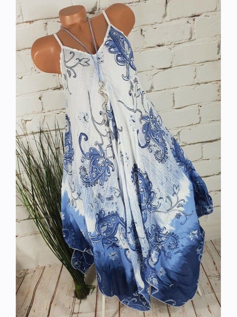 Women Half Sleeve V-neck Solid Color Dress