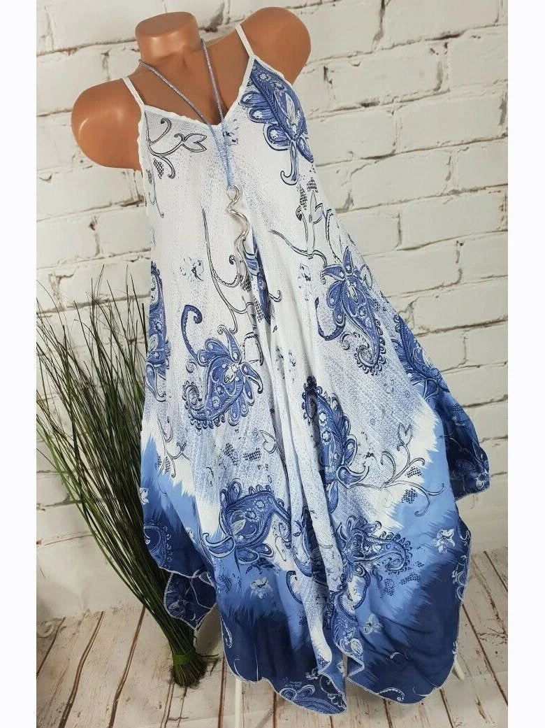 Women Half Sleeve V-neck Solid Color Dress