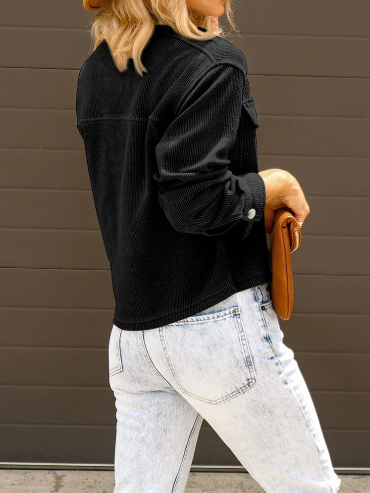 Women Half Sleeve V-neck Solid Color Dress