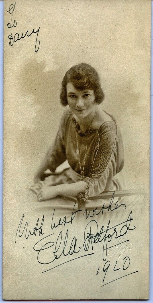 Vintage ELLA RETFORD Signed Cabinet Photo Poster painting - 1920