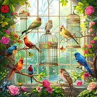 Garden Aviary - Diamond Painting