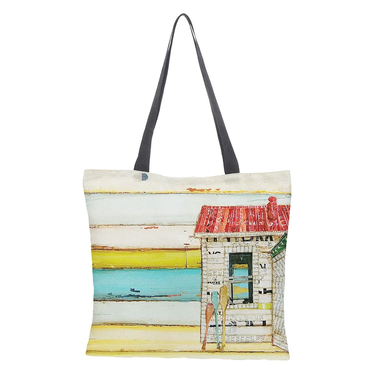 Linen Eco-friendly Tote Bag - Painted