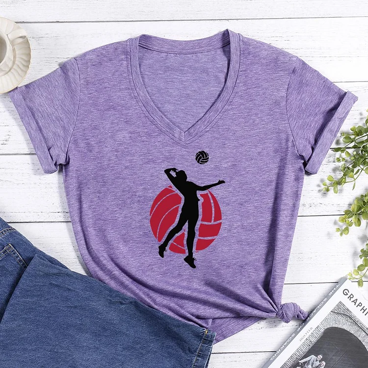 Volleyball design V-neck T Shirt