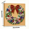 (25x25cm)DIY Pearl Painting Xmas Framed Handmade Pearl Material Art Kit Living Room Decor