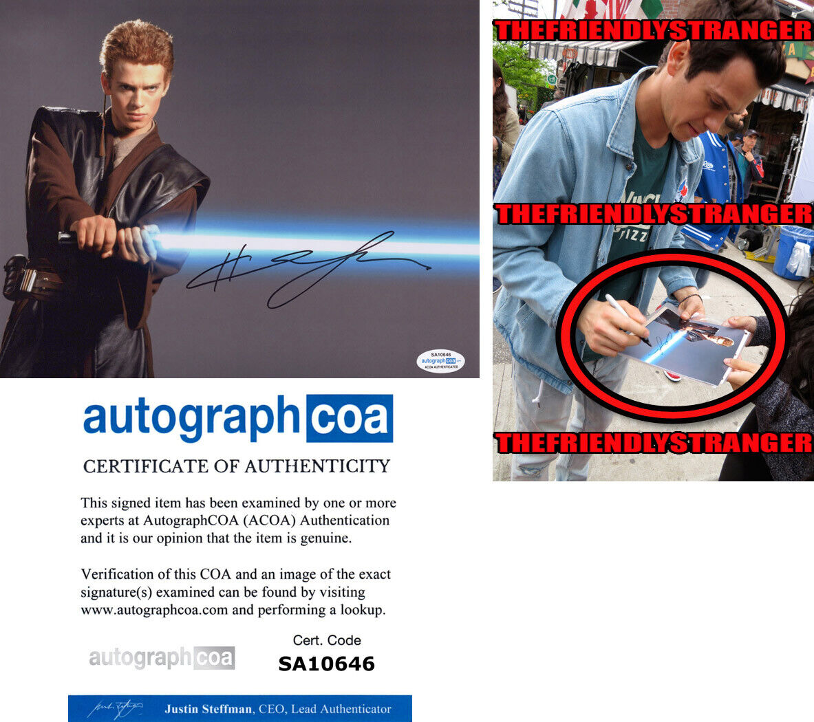 HAYDEN CHRISTENSEN signed STAR WARS