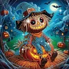 Halloween Vogelscheuche Sonderform Teilbohrer Dimond Malset 30x30cm