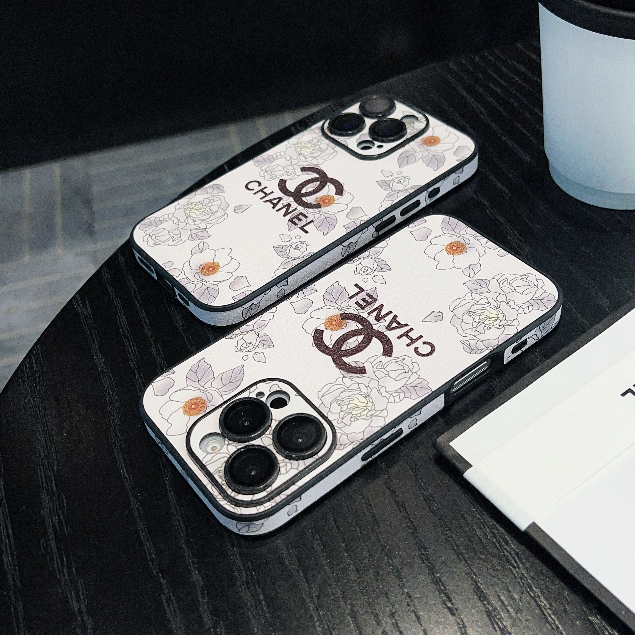 Exclusive Design Chanel Camellia Leather Apple iPhone Case