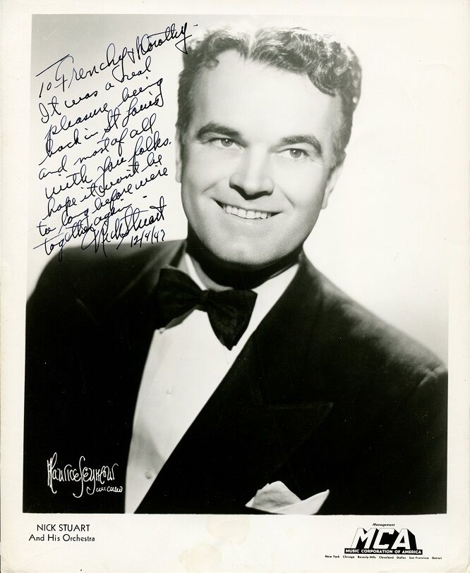 Actor & Bandleader NICK STUART Vintage Signed Photo Poster painting