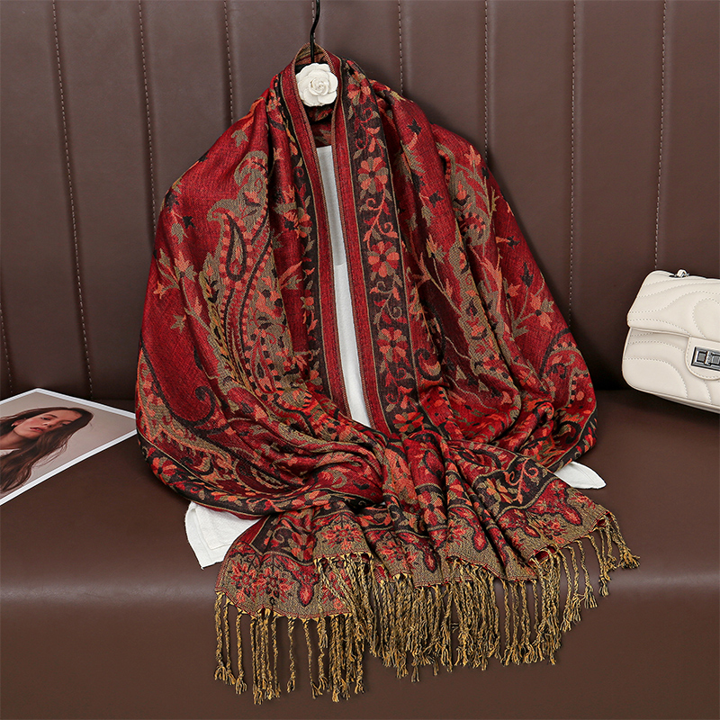 Payietm Luxury Brand Autumn Cashmere Pashmina Shawl Lady Wrap Warm Winter Scarves Design Print Female Foulard Cotton Stoles Scarf 2025