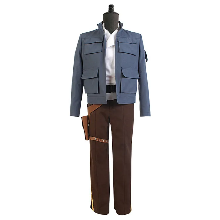 Han Solo Blue Coat Set Outfits Cosplay Costume Halloween Carnival Suit