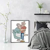 (Counted/Stamped) 14CT Old Married Couple - Cross Stitch 19*25cm/7.48*9.84in(Brand)