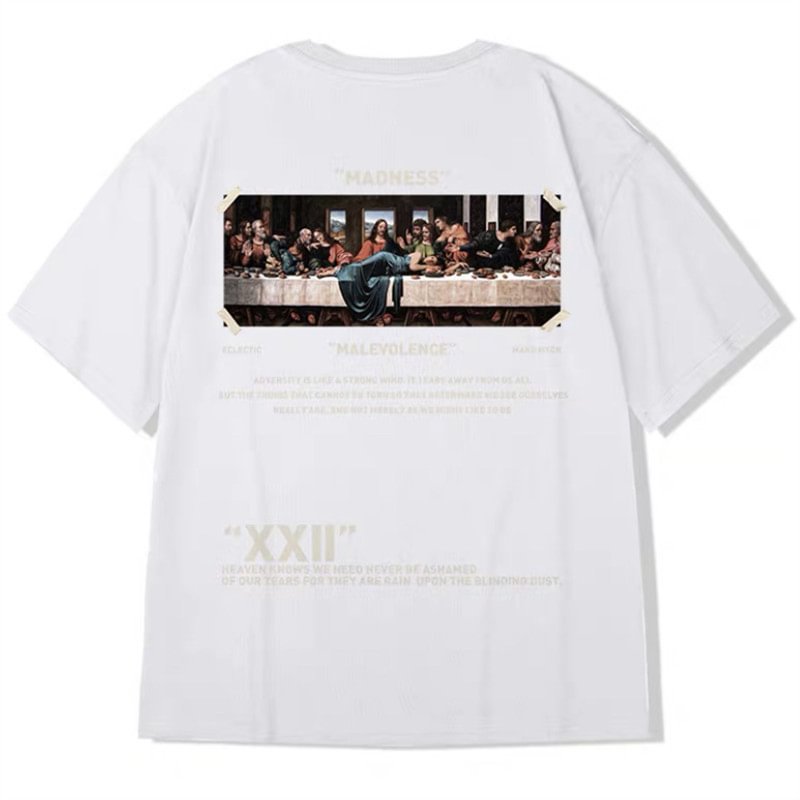 Summer Streetwear Hip Hop Printed Daily T-Shirts-VESSFUL