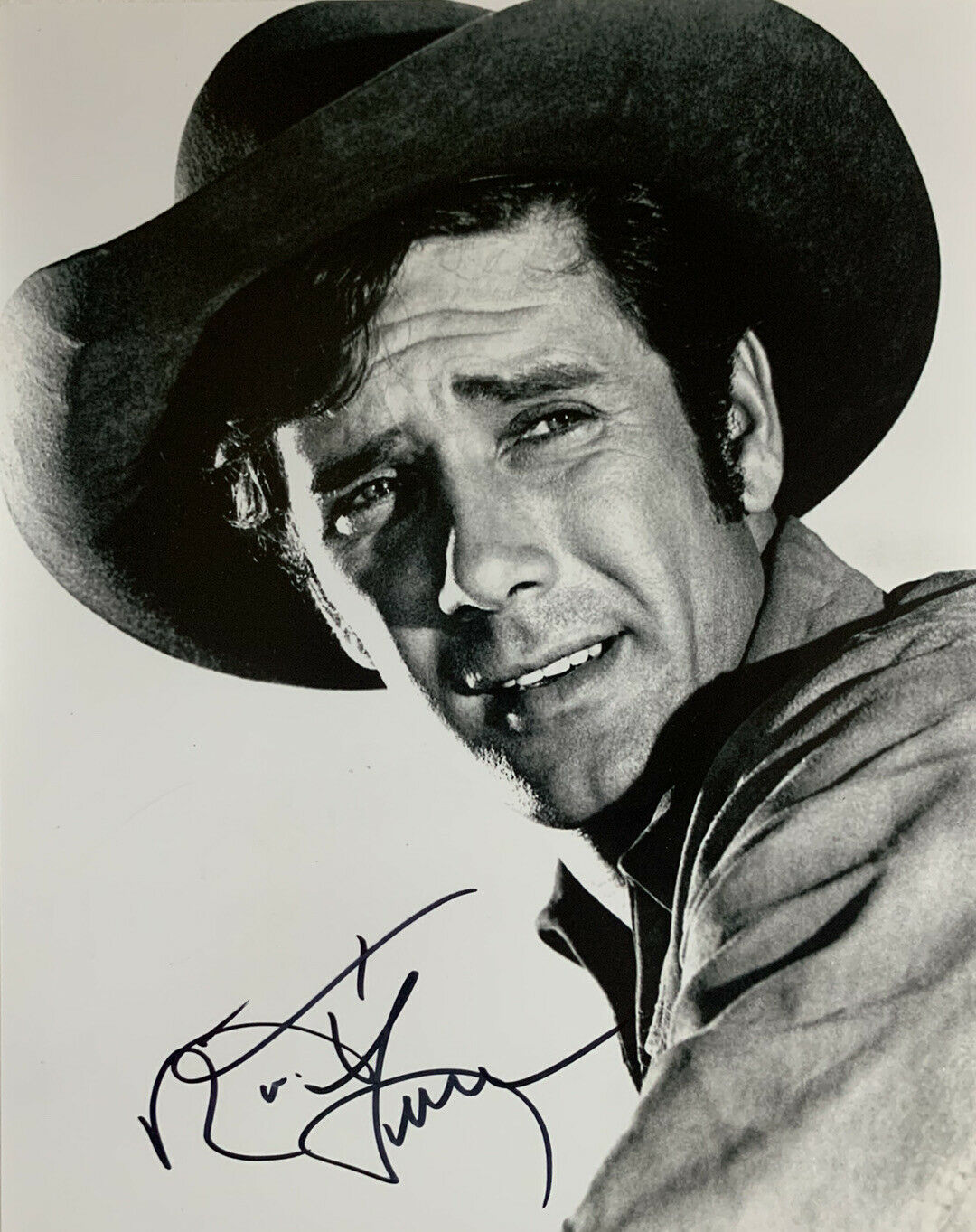 ROBERT FULLER HAND SIGNED 8x10 Photo Poster painting LARAMIE SHOW AUTOGRAPHED AUTHENTIC RARE