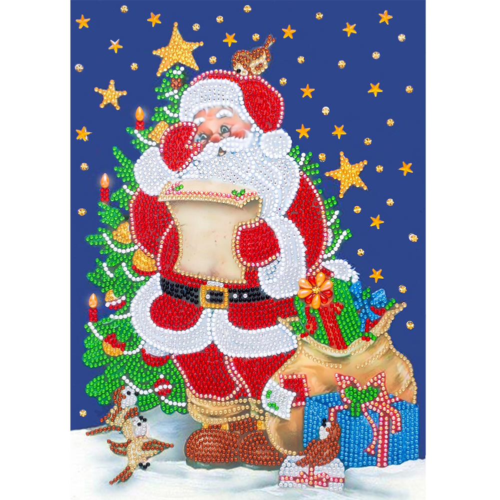 Christmas Green Monster 30*40CM(Canvas) Special Shaped Drill Diamond Painting gbfke