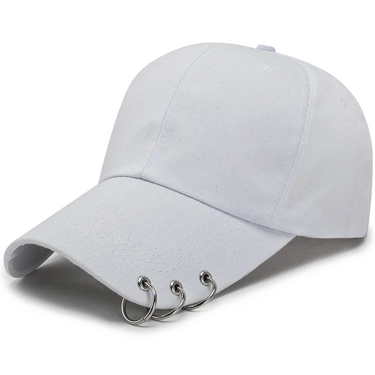Hip Hop Womens Baseball Cap with Ring Circle Snapback Hats for Men Women Unisex Dad Hat Adjustable Kpop Korean Style Gorra