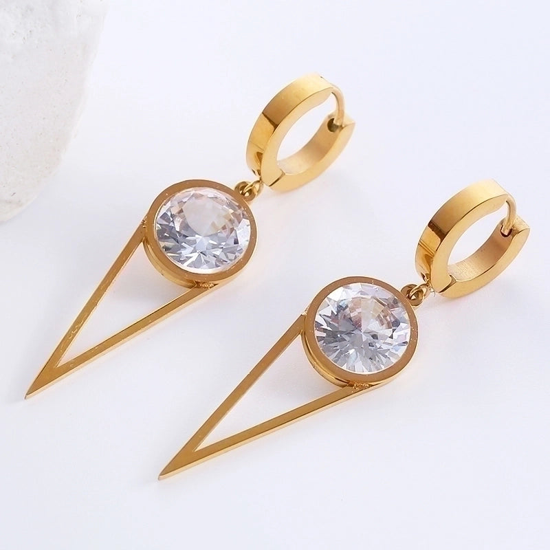 1 Pair Elegant Luxurious Classic Style Star Tassel Butterfly Inlay 304 Stainless Steel Zircon Drop Earrings