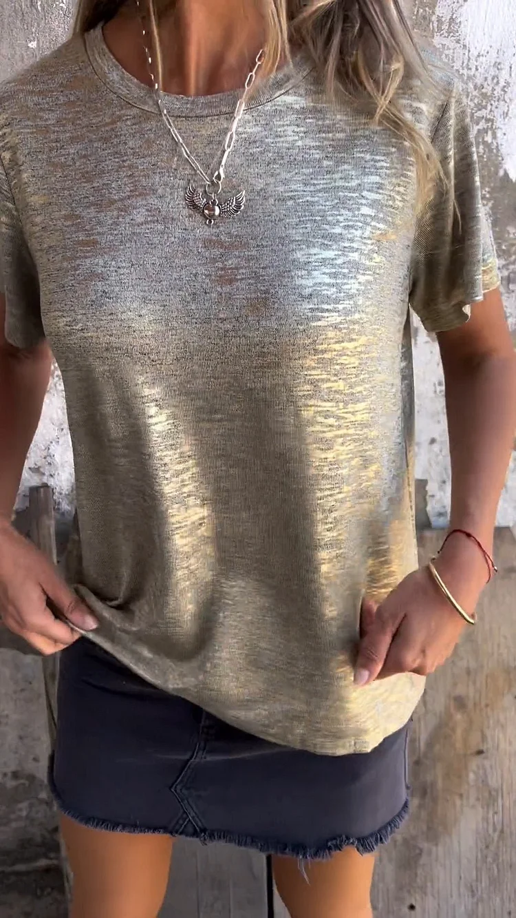 🔥HOT SALES 49% OFF🌷Hot Stamping Short-sleeved T-shirt