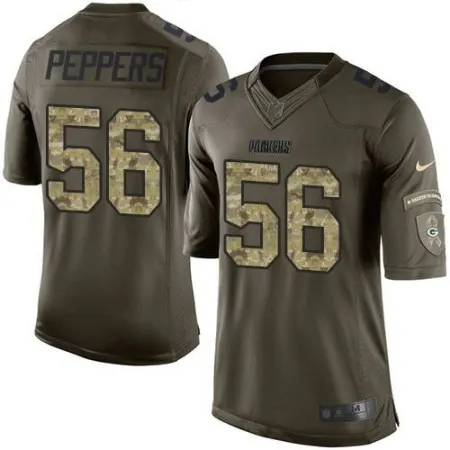 Packers #56 Julius Peppers Green Youth Stitched NFL Limited Salute to Service Jersey