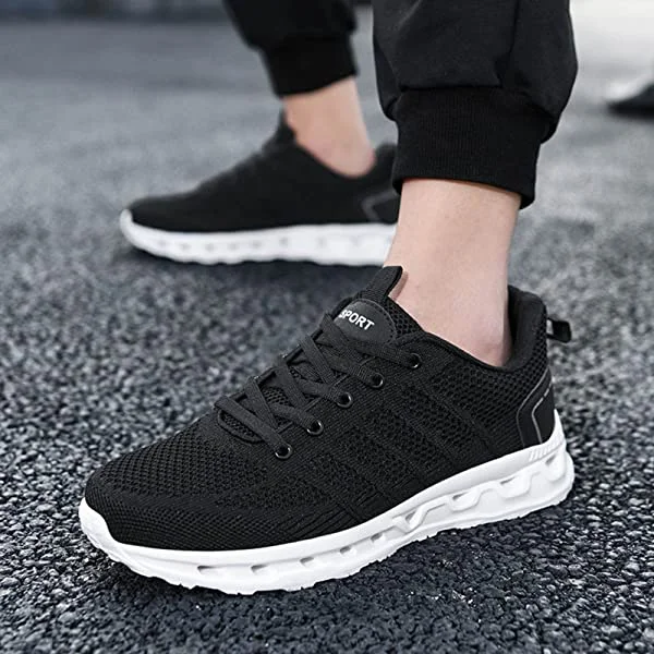 Men Lace Up Mesh Outdoor Non Slip Casual Running Shoes Mens Sneaker amazon Stunahome.com