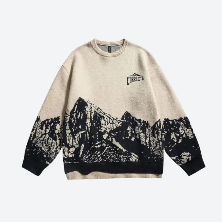 Brownm Mountain Knitted Sweater