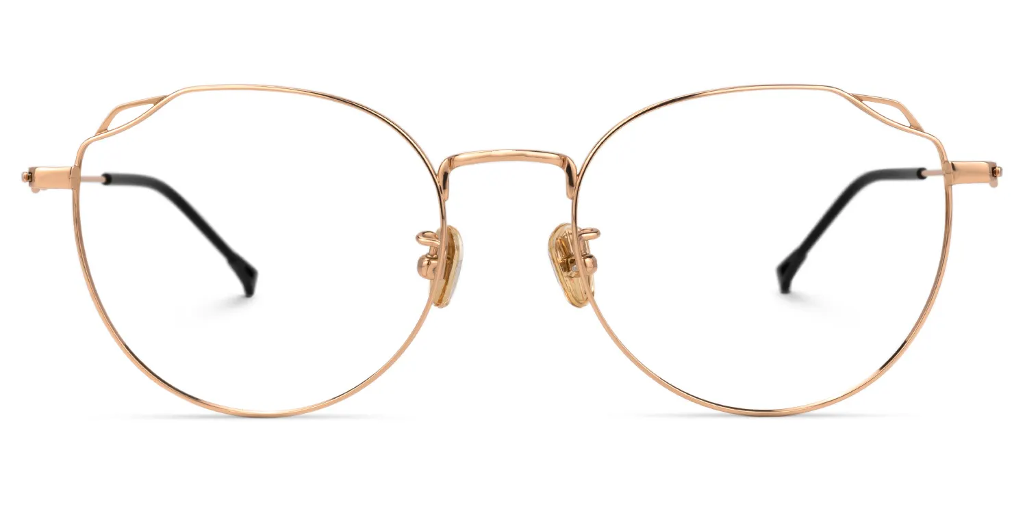 Archer Gold Rund Brille Gold