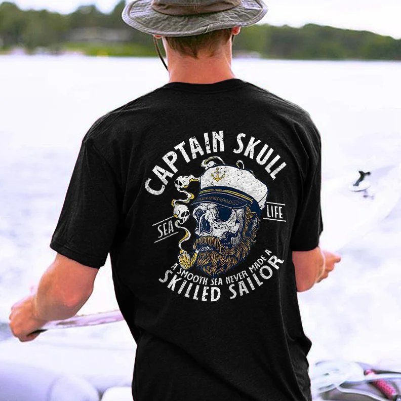 Captain Skull Printed Men's T-shirt