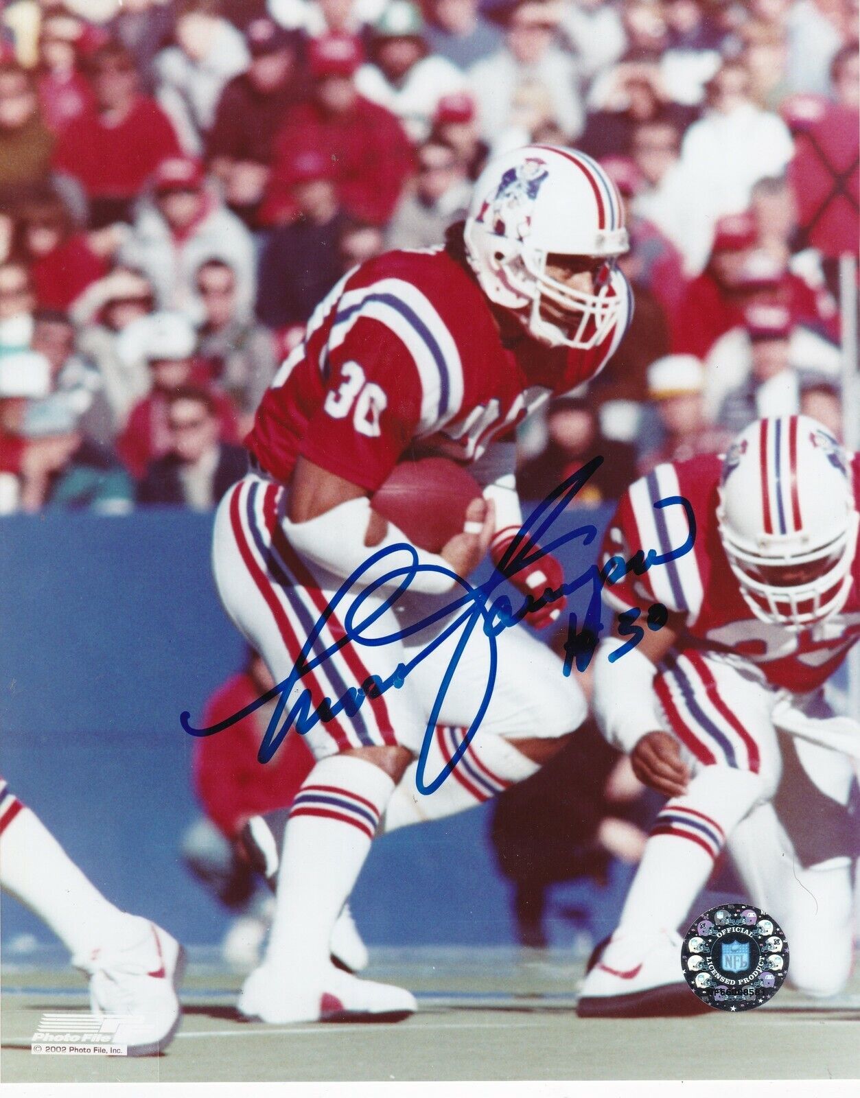 MOSI TATUPU NEW ENGLAND PATRIOTS ACTION SIGNED 8x10