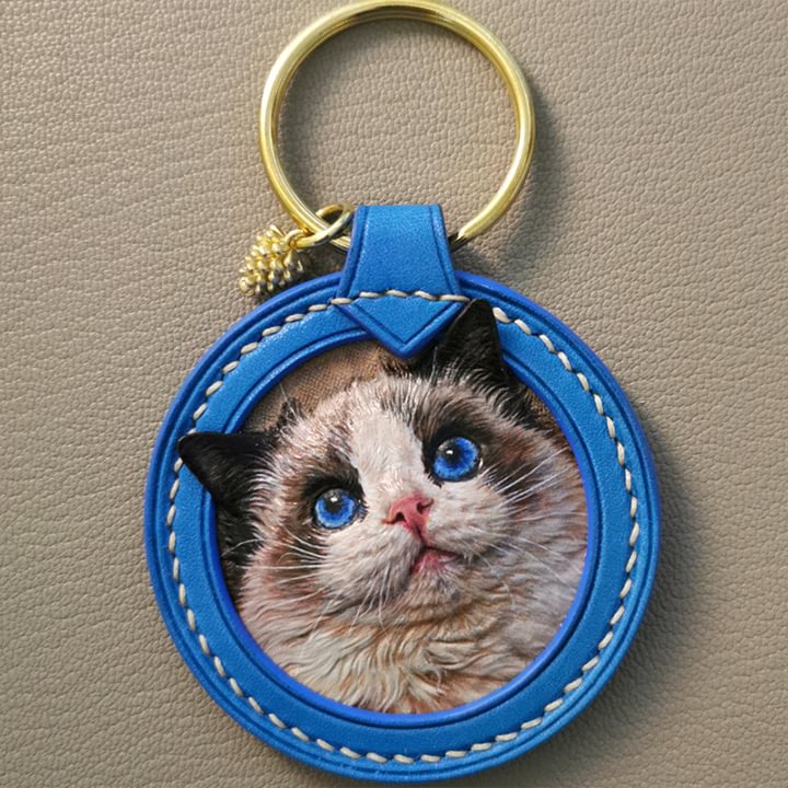 Pet Leather Carving 3D Stereo Custom Avatar Pendant 1