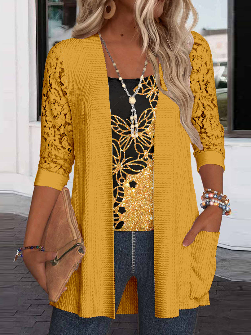 Women Half Sleeve V-neck Solid Color Dress