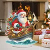 (US Local)Santa Claus & Boat DIY Table Top Diamond Painting Ornament Kits