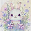 >SALE<Full Embroidery Eco-cotton Thread 11CT Printed Zodiac Rabbit Cross Stitch40x40cm