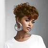 Short Curly Hair Wigs Women Glueless Pixie Cut Wigs