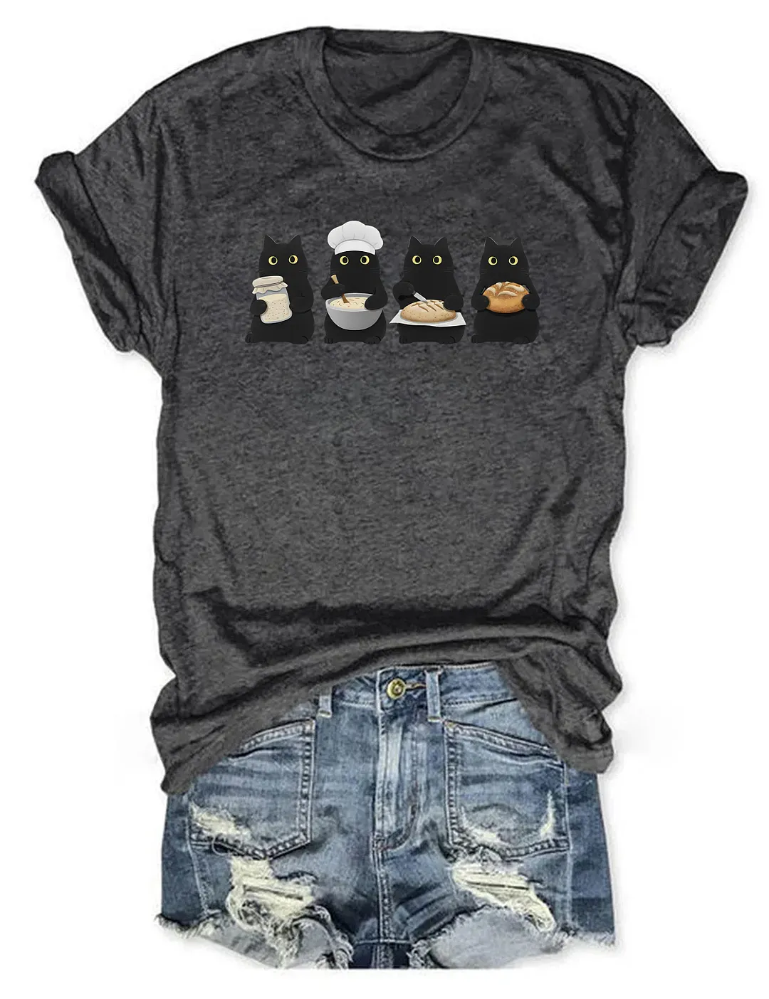Black Cats Sourdough T-shirt