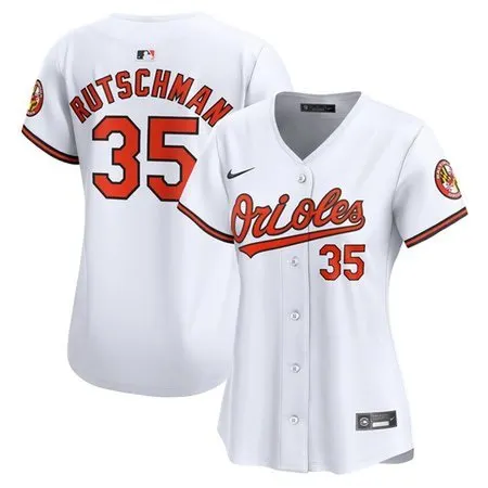 Women's Baltimore Orioles Adley Rutschman  White Home Limited Player Jersey